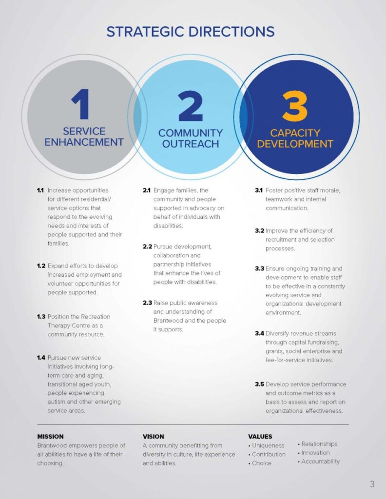 inforgraphic displaying strategic directions